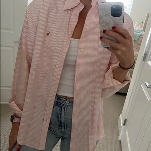 Pink Striped Button Down Shirt